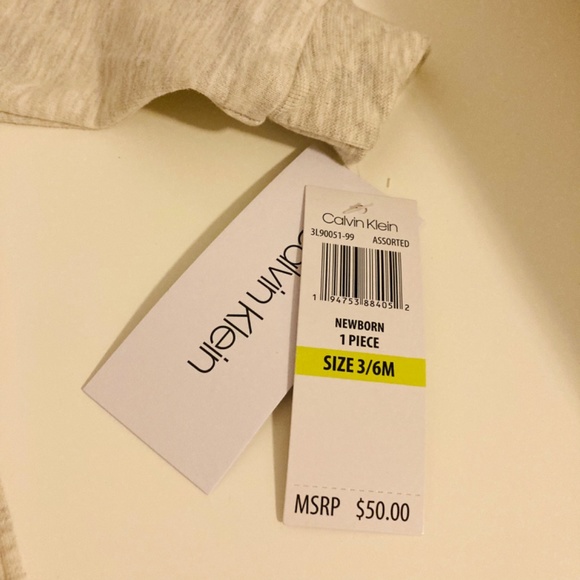 Calvin Klein Baby Henley Onesie - Picture 6 of 7